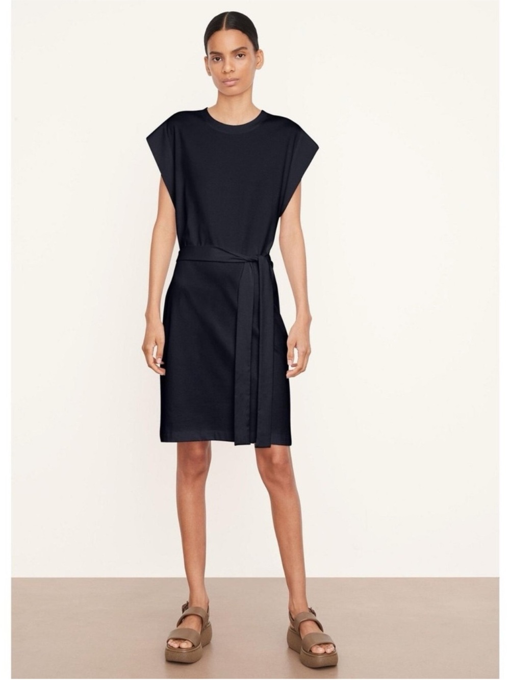 Vince | Navy tie t-shirt dress Sz S